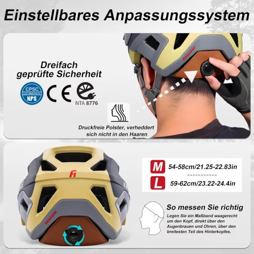 KINGBIKE NTA-8776 E-MTB kerékpáros sisak kameratalappal és állítható napellenzővel