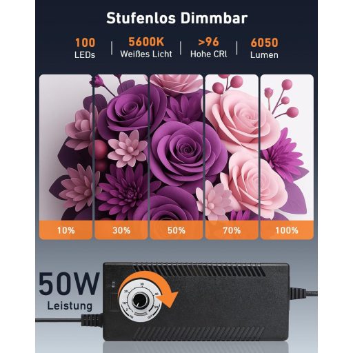 DUCLUS 60 cm Professzionális Fotódoboz LED Világítással, 6 Háttérrel