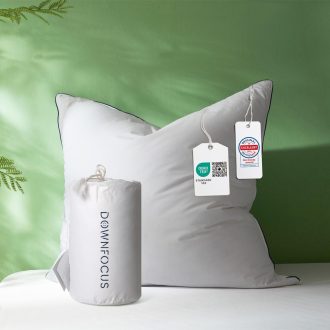   DOWNFOCUS Prémium Párnaszett 80x80 cm, 100% Természetes Lúd Toll, Ergonomikus Nyakpárna