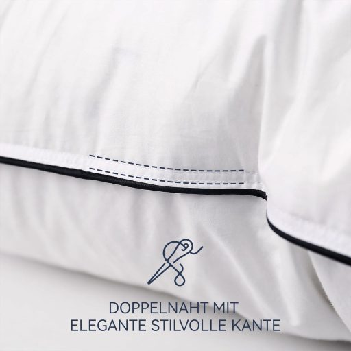 DOWNFOCUS Prémium Párnaszett 80x80 cm, 100% Természetes Lúd Toll, Ergonomikus Nyakpárna