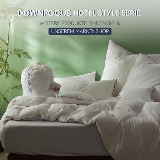 DOWNFOCUS Prémium Párnaszett 80x80 cm, 100% Természetes Lúd Toll, Ergonomikus Nyakpárna