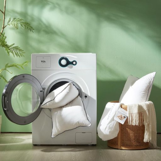 DOWNFOCUS Prémium Párnaszett 80x80 cm, 100% Természetes Lúd Toll, Ergonomikus Nyakpárna