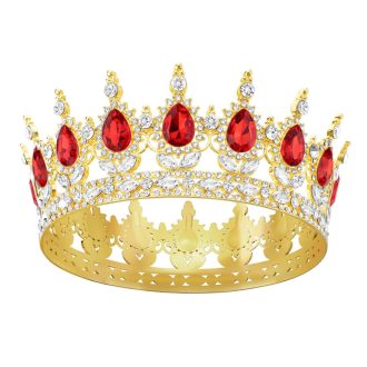   DRESHOW Krištáľová baroková tiara koruna dámska svadobná čelenka so štrasom princezná