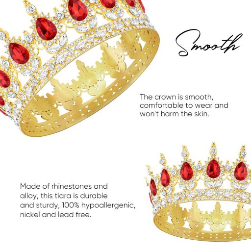 DRESHOW Krištáľová baroková tiara koruna dámska svadobná čelenka so štrasom princezná