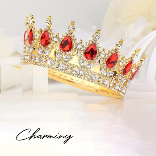 DRESHOW Krištáľová baroková tiara koruna dámska svadobná čelenka so štrasom princezná