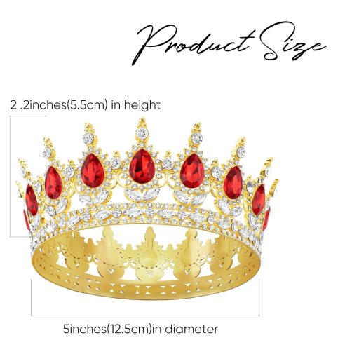 DRESHOW Kristály Barokk Tiara Korona Női Esküvői Fejdísz Strasszos Hercegnő