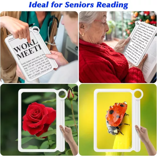 NZQXJXZ 30X 6X nagyítólencse időseknek, könnyű kézi nagyító teljes oldalnézethez