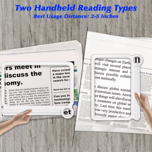 NZQXJXZ 30X 6X nagyítólencse időseknek, könnyű kézi nagyító teljes oldalnézethez