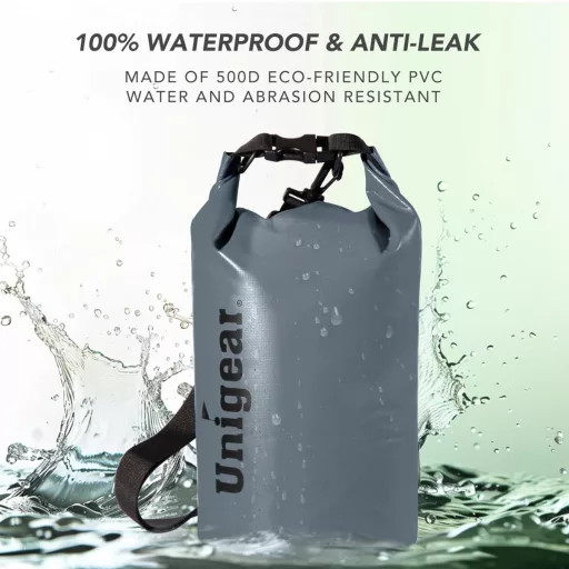Unigear vízhatlan táska 2L-40L, hátitáska telefontartóval és pánt, kajak, csónak, kempingezés