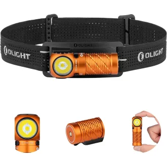   OLIGHT Perun 3 Mini fejlámpa 1250 lumen, vízálló, piros fény, 8 mód - Orange