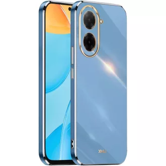   HONLEN Redmi A5 4G szilikon tok galvanizált kerettel - sötétkék
