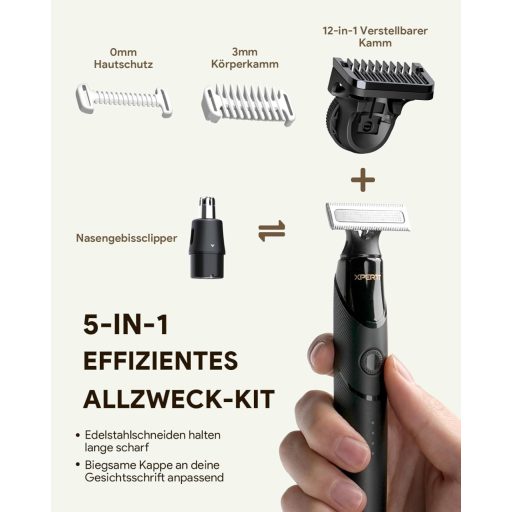 Elektrický holiaci strojček a zastrihávač na fúzy a telo Roleader, USB-C, bezdrôtový