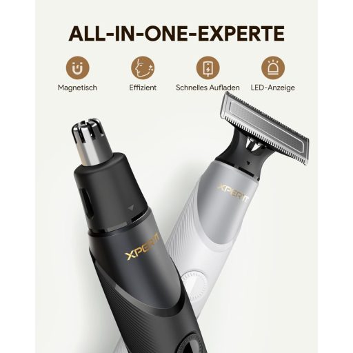 Roleader Elektromos Borotva Szakáll és Testszőr Trimmer USB-C Vezeték Nélküli