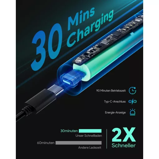 Aparat de ras electric Roleader, trimmer pentru barbă și corp, USB-C, fără fir