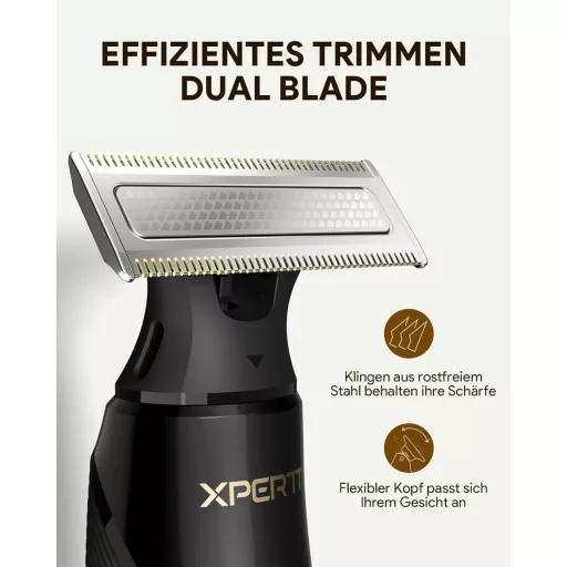 Aparat de ras electric Roleader, trimmer pentru barbă și corp, USB-C, fără fir