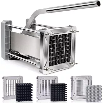   Sopito rozsdamentes sült krumpli vágó 3 pengével 6x6 9x9 12x12 mm
