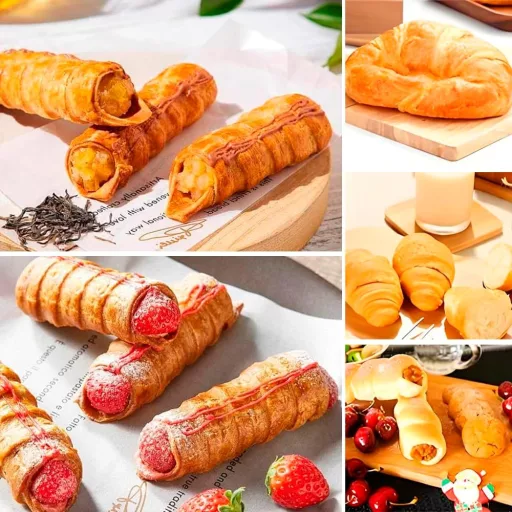 YZDZSW 21 részes rozsdamentes cannoli forma szett, nem tapadó krémsürgős kúp sütőforma kefével