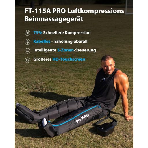 FIT KING Vezeték nélküli lábmasszírozó kompressziós csizma M/L méret