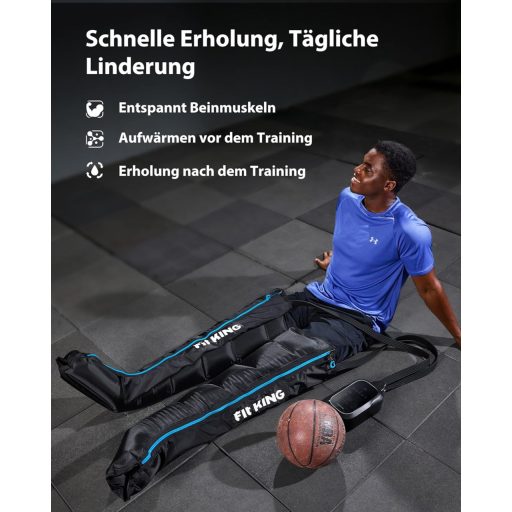 FIT KING Vezeték nélküli lábmasszírozó kompressziós csizma M/L méret