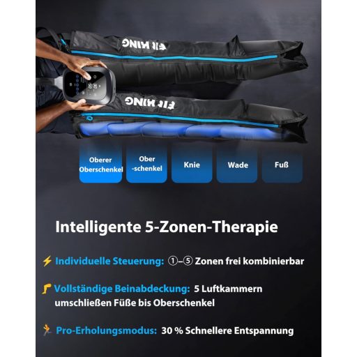 FIT KING Vezeték nélküli lábmasszírozó kompressziós csizma M/L méret