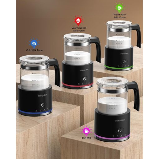 Morpilot elektromos tejhabosító 130-500ml 600W 4az1-ben forró hideg tejhez