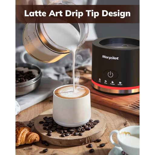 Morpilot elektromos tejhabosító 130-500ml 600W 4az1-ben forró hideg tejhez