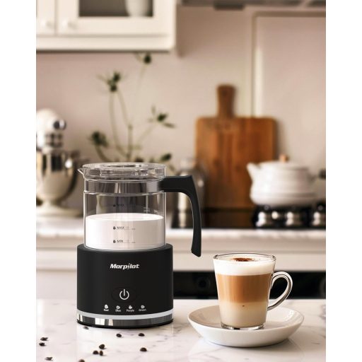 Morpilot elektromos tejhabosító 130-500ml 600W 4az1-ben forró hideg tejhez