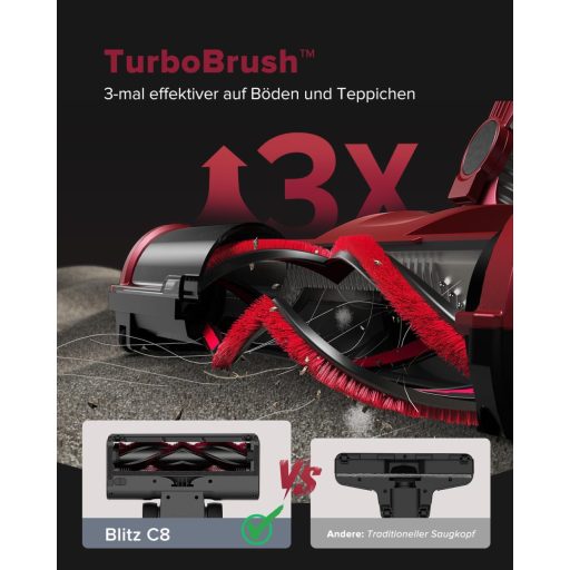 Vexilar C8 600W Kézi Porszívó Vezetékkel, 7m Kábel, Szőrmentesítő Kefe, 1.5L Tartály