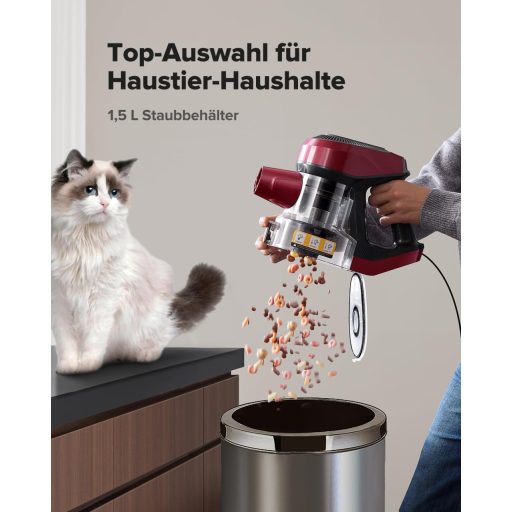 Vexilar C8 600W Kézi Porszívó Vezetékkel, 7m Kábel, Szőrmentesítő Kefe, 1.5L Tartály