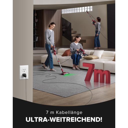 Vexilar C8 600W Kézi Porszívó Vezetékkel, 7m Kábel, Szőrmentesítő Kefe, 1.5L Tartály