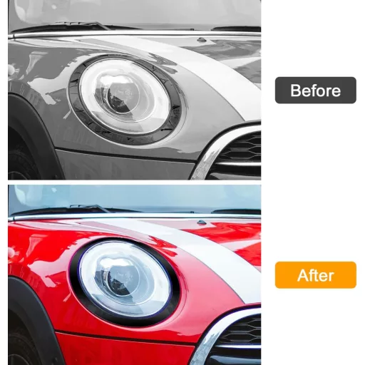 OJTOJT Mini Cooper F55 F56 F57 fényszóró díszgyűrű szett fekete 2014-2021