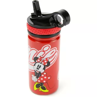   Sticlă de apă Disney Minnie Mouse, 458 ml, oțel inoxidabil, cu pai