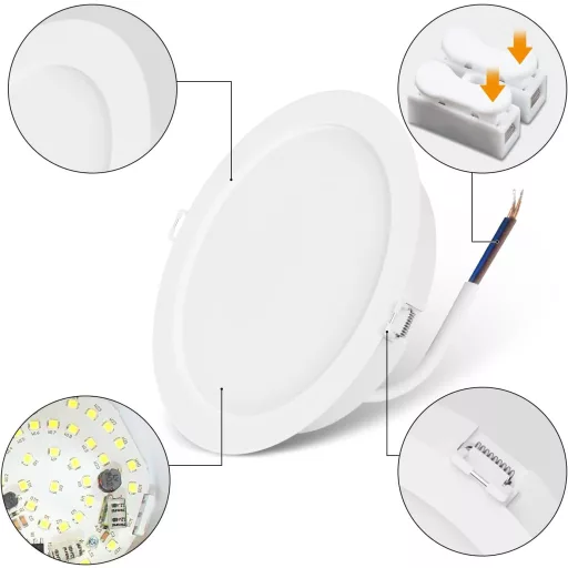 Set 6 Spoturi LED Încastrabile LVWIT 18W 4000K Alb Neutru