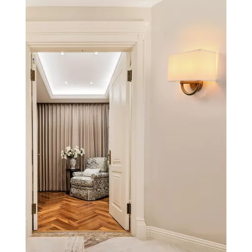 Yosoan Lampă de perete modernă cu abajur textil și dulie E27
