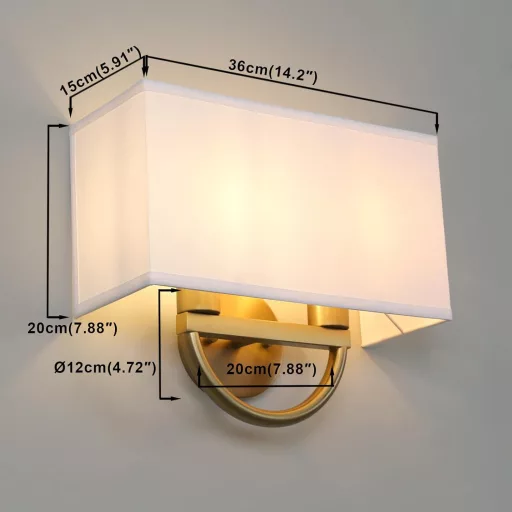 Yosoan Lampă de perete modernă cu abajur textil și dulie E27