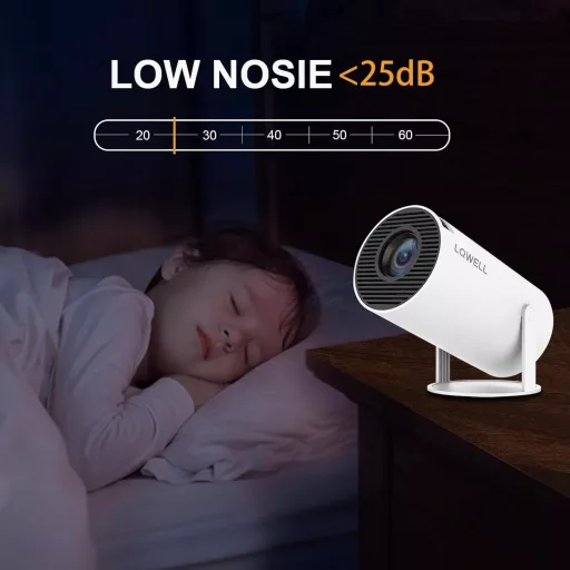 LQWELL HY300 PRO Mini Proiector 4K WiFi 6 Android 11 Portabil pentru Acasă și Exterior