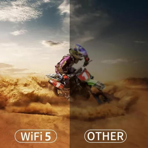 Prenosný mini projektor LQWELL HY300 PRO 4K s WiFi 6 a Android 11 na domáce aj vonkajšie použitie