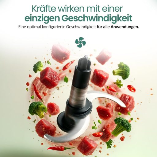 EMERIO Elektromos Aprító 400W Rozsdamentes Acél Pengékkel Húshoz Zöldséghez