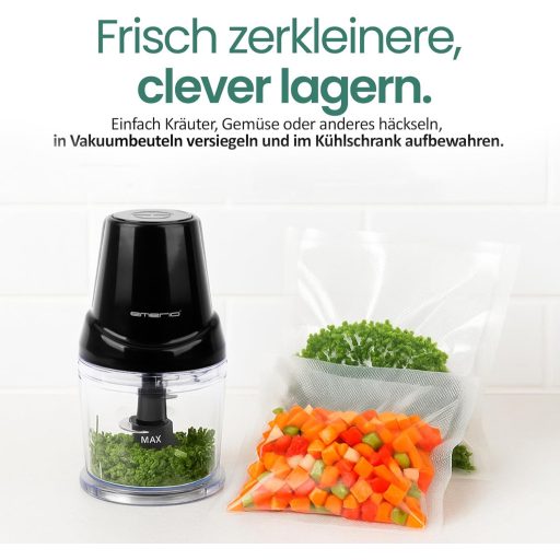 EMERIO Elektromos Aprító 400W Rozsdamentes Acél Pengékkel Húshoz Zöldséghez