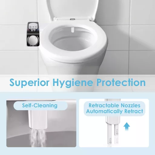 VivaLox Bidet Attachment Ultravékony Wc-Hez, Hideg-Meleg Vízzel