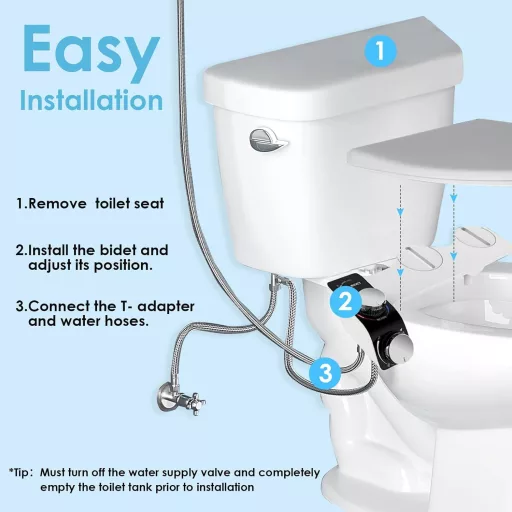 VivaLox Bidet Attachment Ultravékony Wc-Hez, Hideg-Meleg Vízzel