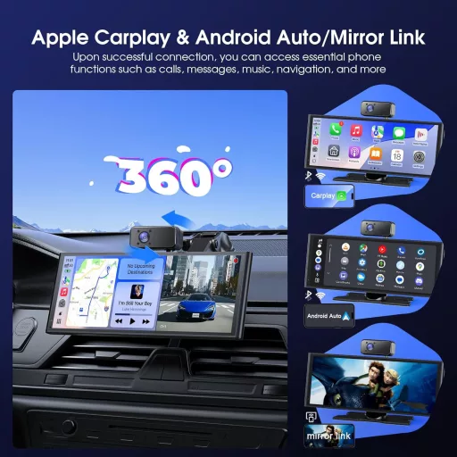 Avylet 10.26" Wireless CarPlay Android Auto Autós Képernyő GPS Dashcam