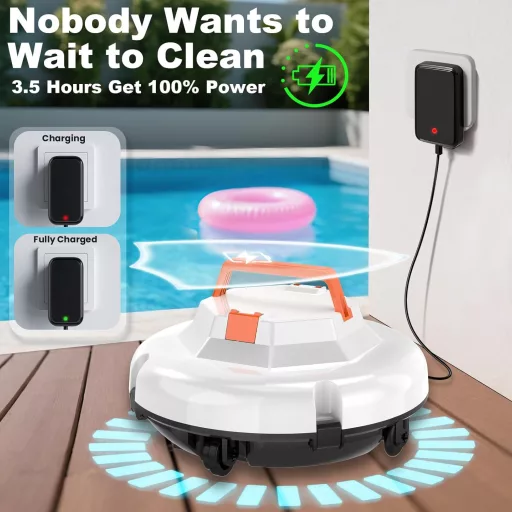 Baopilong Wireless Robot Medence Porszívó 120 Perc Futásidő 1000 m²