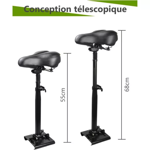 KALLAK Elektromos Roller Ülés Állítható Magasság 55-68cm Összecsukható Nyereg