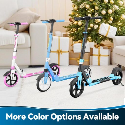 MEE GOO összecsukható roller felnőtteknek, 200mm kerekek, tárcsafék, fekete