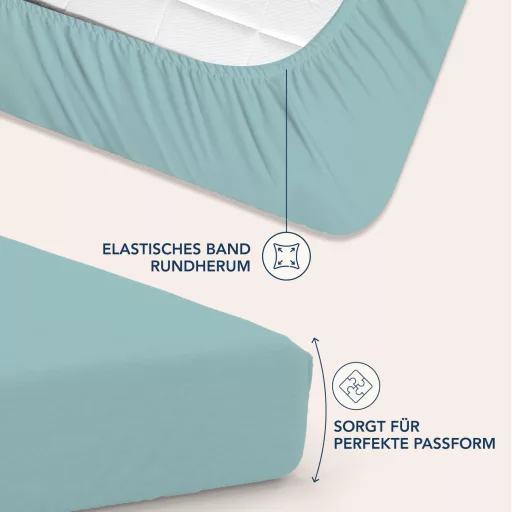 Dreamzie Gumis Lepedő 160x200 cm Mély Zsebekkel Mikroszálas Aqua