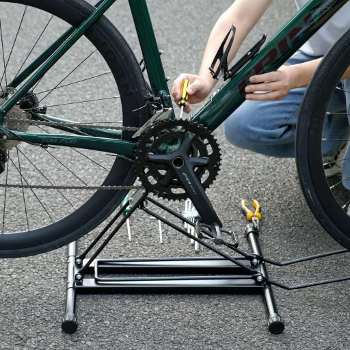 Suport pliabil pentru bicicletă Urban Deco, reglabil pe înălțime, până la 80mm, negru