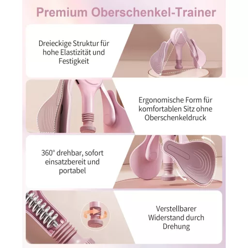 TINRIEF Combifitness prístroj, trenažér stehien a panvového dna, posilňovacia pomôcka s odporom 6,8 – 31,8 kg