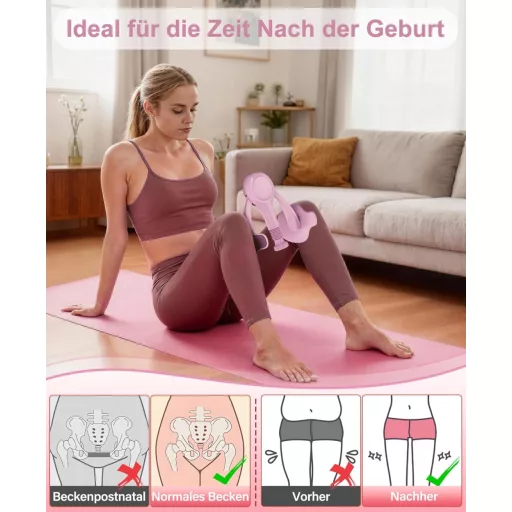 TINRIEF Combifitness prístroj, trenažér stehien a panvového dna, posilňovacia pomôcka s odporom 6,8 – 31,8 kg