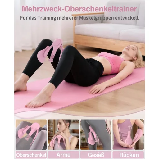 TINRIEF Combifitness prístroj, trenažér stehien a panvového dna, posilňovacia pomôcka s odporom 6,8 – 31,8 kg